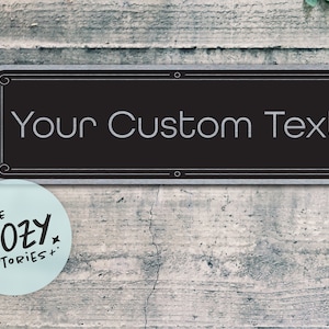 Custom Text Sign - Custom Text Plaque - Personalised Sign - Personalised Plaque - Custom Metal Sign - Metal Sign - Brushed Metal Sign