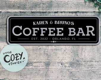 Custom Coffee Bar Sign | Farmhouse Sign | Coffee Bar Decor | Family Gift | Bar Sign | Custom Bar Sign | Custom Gift | Father's Day Gift