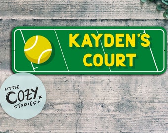 Tennisplatz Schild: Personalisiertes Tennisplatz Schild