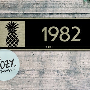 Custom Pineapple Address Sign: Metal House Numbers, Weatherproof Decor