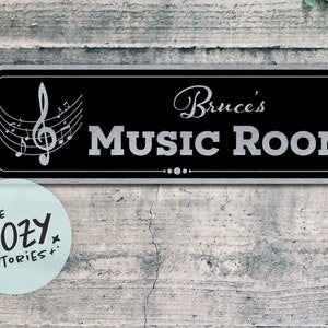 Aangepaste Music Room Sign | Cadeau voor muzikant | Muzieknoot sign | Muzikant Naam Teken | Music Lover Sign | Aangepaste gift | Vaderdagcadeau