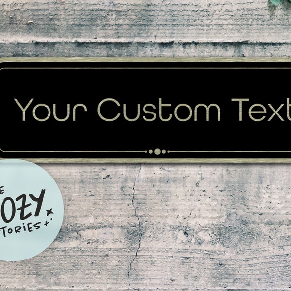 Custom Text Sign - Custom Text Plaque - Personalised Sign - Personalised Plaque - Custom Metal Sign - Metal Sign - Brushed Metal Sign