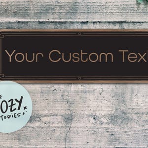 Elegant Bronze Name Plaque - Handmade Personalized Metal Sign
