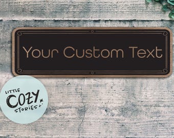 Elegant Bronze Name Plaque - Handmade Personalized Metal Sign