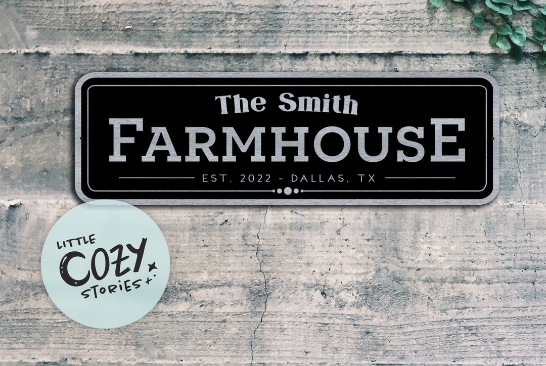 Custom Farmhouse Sign Custom Family Name Farmhouse Sign Farmhouse