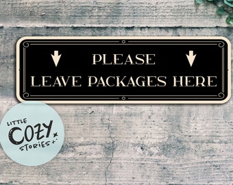 Leave Packages Here Sign - Custom Deliveries Sign - Directional Deliveries Sign - Yard Signage - Sign For Guests And Deliveries - Porch Sign