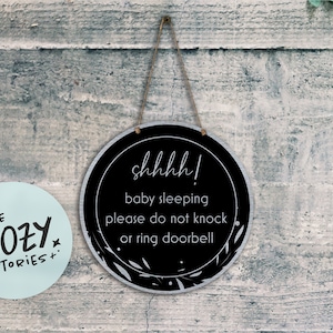 Shhhh Sleeping Baby personalizado / Sleeping Baby Sign / Hanging Sign / Custom Design Sign / Custom Porch Sign / Custom Please Do Not Knocking Or Ring