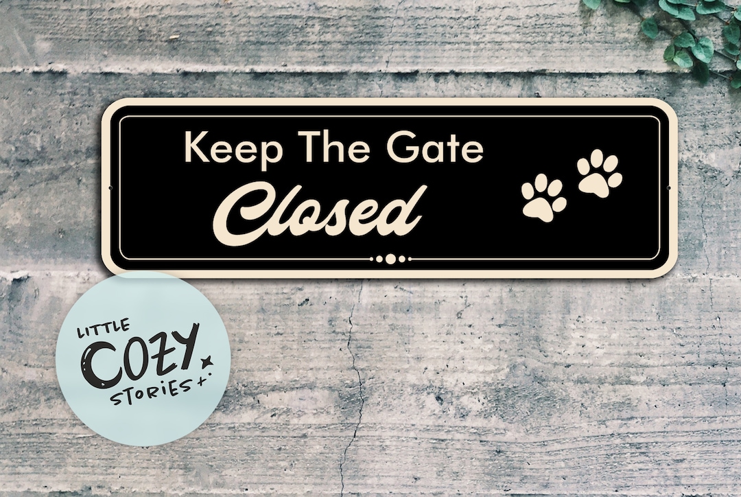 Personalized Guard Dog Metal Sign - Best Gift Idea For Dog Lovers - Please Keep Gate Closed - 32E5WM main image 0