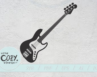 Electric Bass Guitar Svg Etsy Electric Bass Guitar Svg Etsy