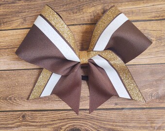 Pick Your Colors Custom Cheer Bow Team Cheer Bows School Cheer Bow Cheerleading Hairbow Black and Gold Cheer Bow Softball Hair bow