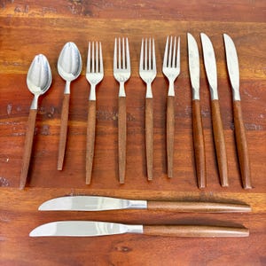 Vintage Ekco Eterna Canoe Muffin Flatware MCM