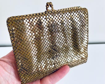 Gold Mesh Whiting and Davis Wallet Kiss Closure