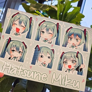 Feuille d'autocollants Hatsune Miku