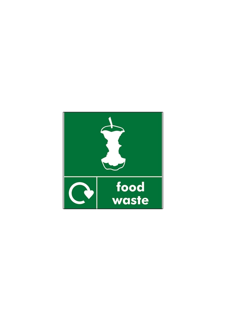 Bin stickers, 15 by 15cm waterproof. General waste, recycling, card and paper, food recycling and garden waste image 2