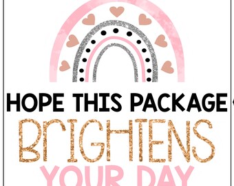 digital packaging sticker hope this package brightens your day