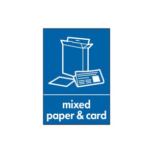 Bin stickers, 15 by 15cm waterproof. General waste, recycling, card and paper, food recycling and garden waste image 3