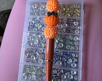 Halloween beaded pen pumpkin pen gift