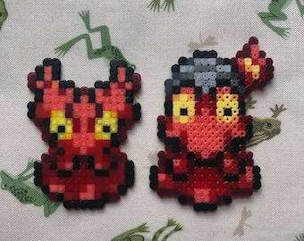 Pokemon Perler - Slugma line