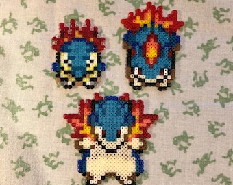 Pokemon Perler - Cyndaquil line
