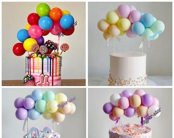 DIY Confetti Balloon, Cake Topper, Birthday, Confetti, Party Decoration, Baby Shower, Unicorn, Wedding Balloons, PASTEL MACARON, Rainbow