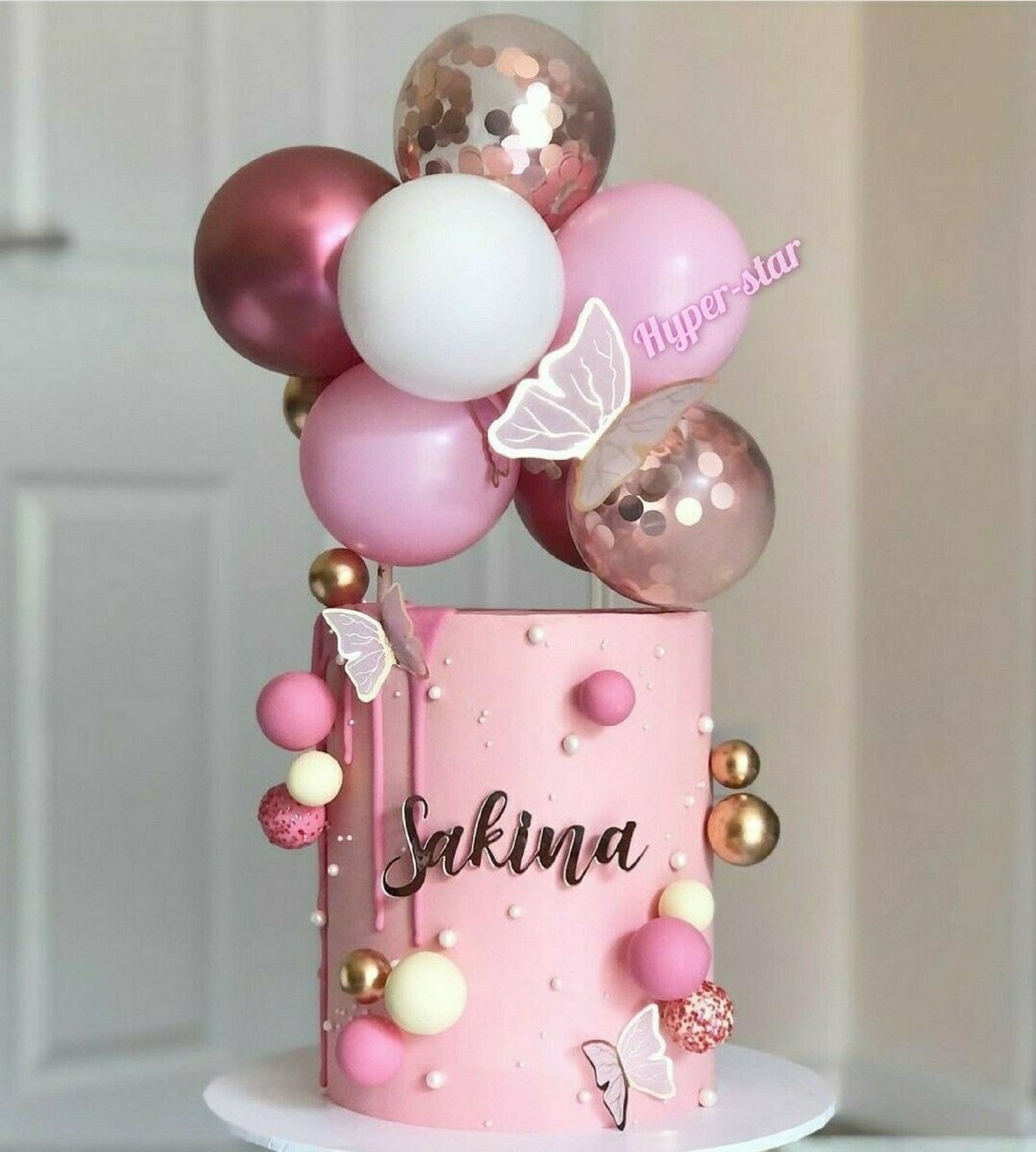 DIY Confetti Balloon Cake Topper Birthday Confetti Party Etsy