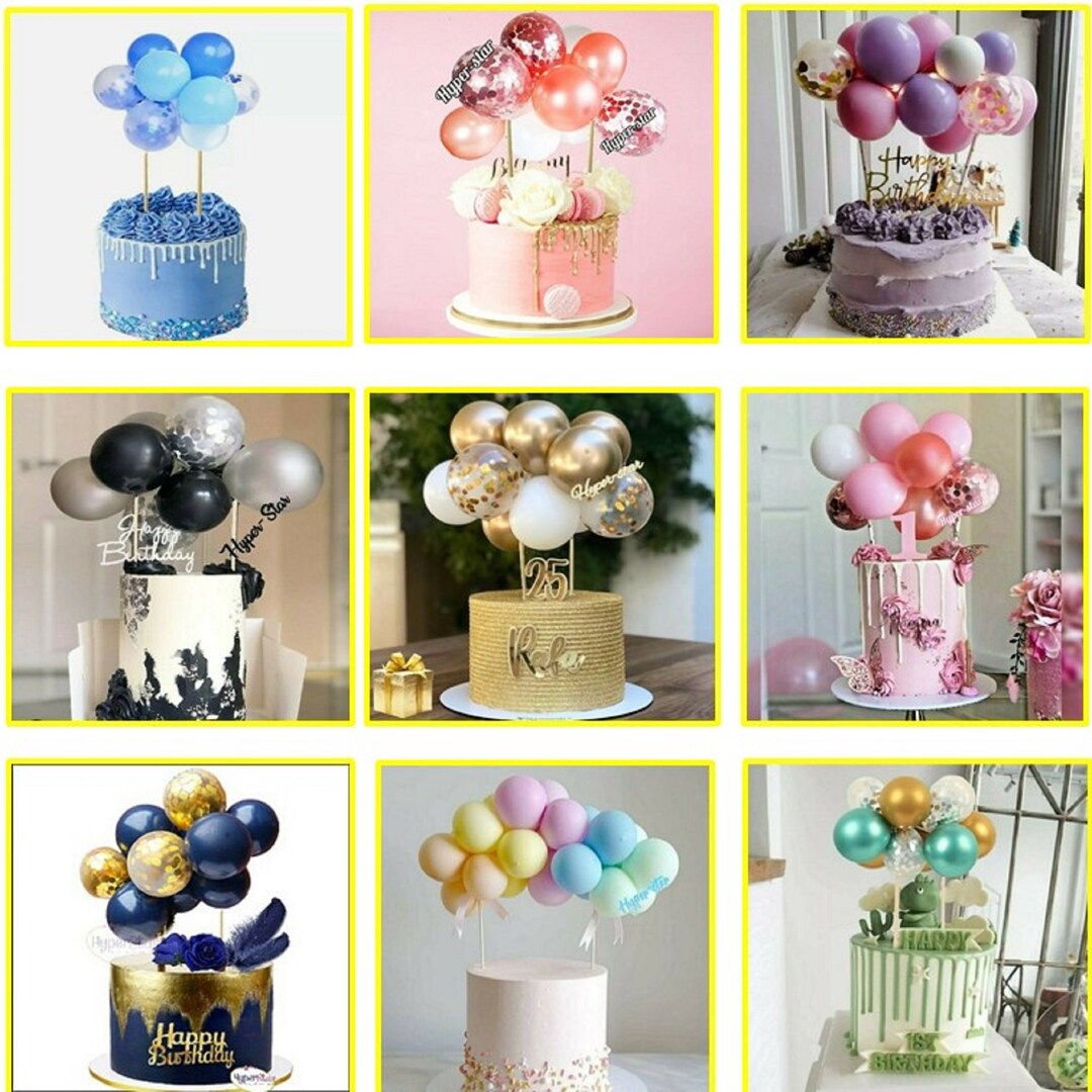 DIY Confetti Balloon, Cake Topper, Birthday, Confetti, Party Decoration ...