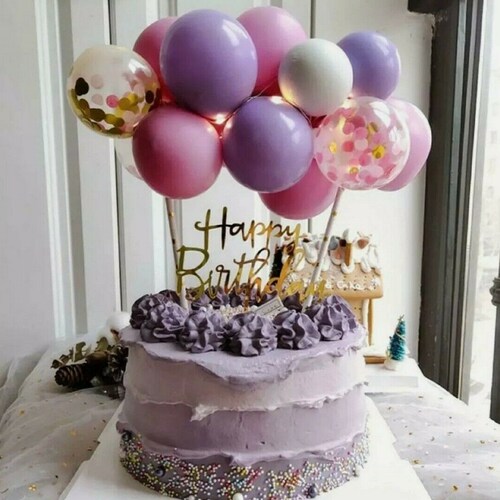 DIY Confetti Balloon Cake Topper Birthday Confetti Party Etsy UK