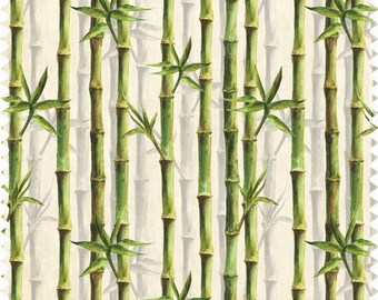 Bamboo Garden Fabric, Chinoiserie, Oriental Fabric, Japanese Fabric, Botanical Fabric, Velvet Fabric, Material, Organic, Waterproof Fabric