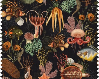 Fish Fabric, Aquatic Fabric, Deep Sea Fabric, Velvet Fabric, Custom Print Fabric, Waterproof Material, Organic Fabric, Eco Material