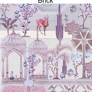 Mughal Gardens Wallpaper Mural, Peel & Stick Wallpaper and Traditional ...