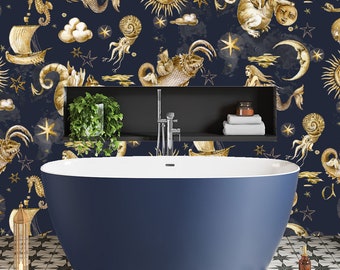 Mermaids Kingdom Wallpaper Mural, Underwater, Fish Wallpaper, Mythical Wallpaper, Bathroom Wallpaper, Peel & Stick and Traditional Wallpaper