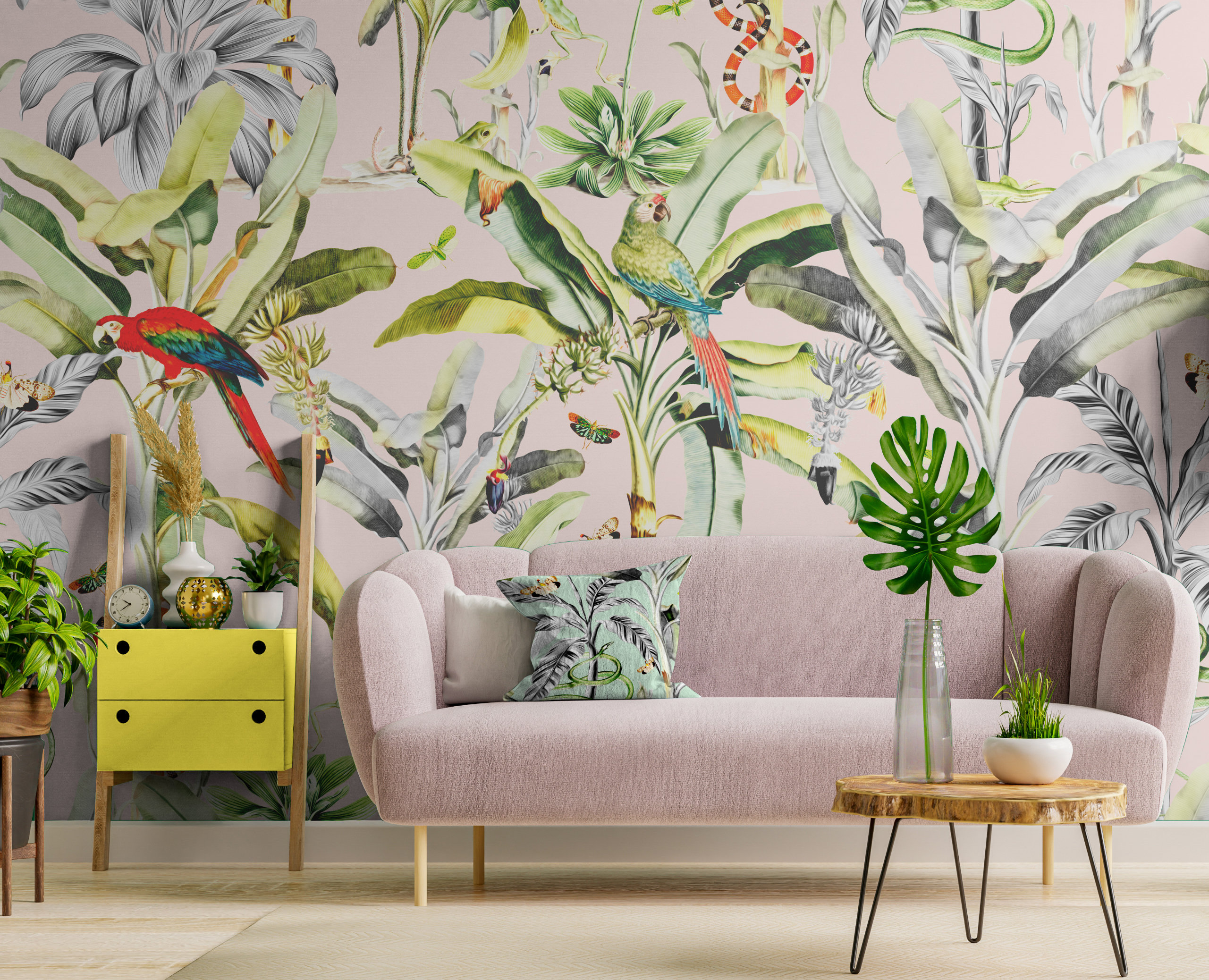 Jungle Fever Wallpaper Mural Custom Size Mural Tropical Etsy UK