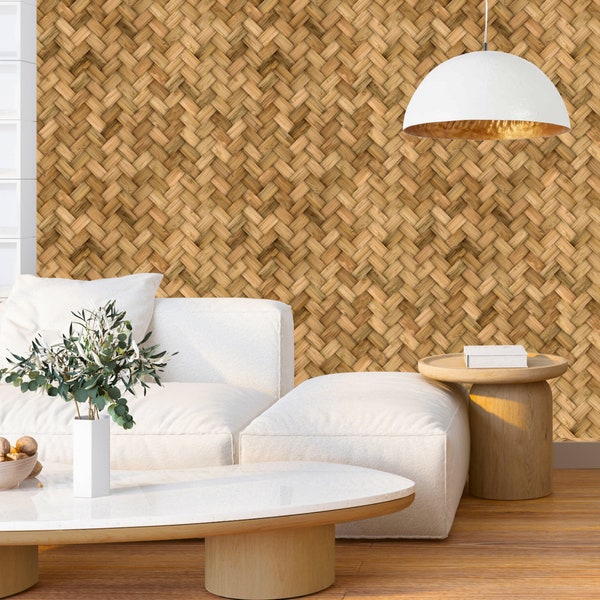 Bohemian Wallpaper Rattan - Etsy