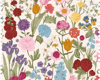 Victorian Garden Fabric, Vintage Floral Fabric, Botanical Fabric, Velvet Fabric | Material, Organic | Waterproof Fabric, Peony Wallpaper