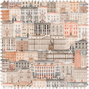 Cite d&#39;Europe Fabric, City Buildings Fabric, Architecture Fabric, Designer Velvet Fabric | Material | Waterproof Canvas | Upholstery