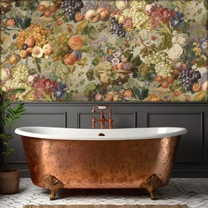Vintage Floral Wallpaper, Dutch Still Life Wallpaper Mural, Peel & Stick and Traditional Wallpaper, Botanical Wallpaper, Designer Wallpaper