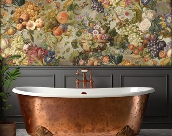Vintage Floral Wallpaper, Dutch Still Life Wallpaper Mural, Peel & Stick and Traditional Wallpaper, Botanical Wallpaper, Designer Wallpaper