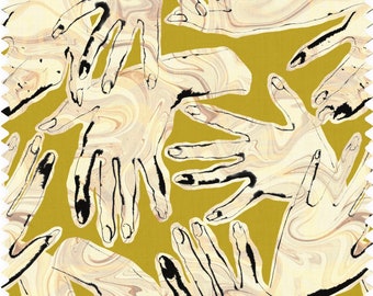Marble Hands Fabric, Modern Art Fabric, Abstract Fabric, Velvet Fabric | Material, Organic | Waterproof Fabric, Eco Fabric