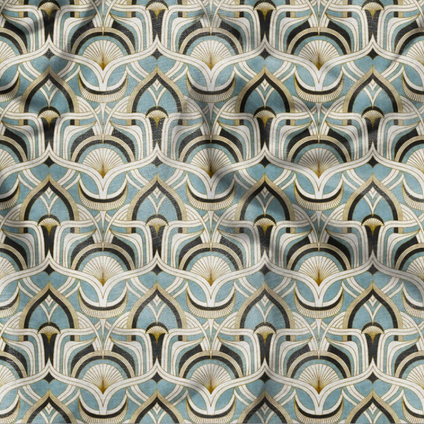 Winston Art Deco Fabric, Geometric Fabric, Graphic Fabric, Designer Fabric, Vintage Velvet Fabric, 1920's Fabric, Gatsby Fabric