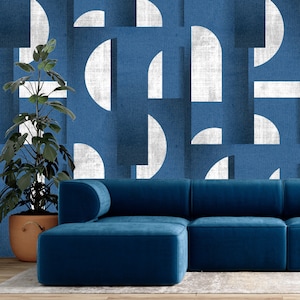 Geometric Wallpaper, Art Deco Wallpaper, Peel & Stick and Traditional Wallpaper, Mid Century Modern Wallpaper, Retro Designer Wallpaper