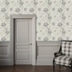 Arts and Crafts Wallpaper, William Morris Style Wallpaper Mural, Peel & Stick Wallpaper and Traditional Wallpaper, Vintage Floral Wallpaper