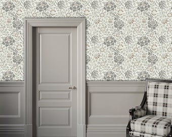 Arts and Crafts Wallpaper, William Morris Style Wallpaper Mural, Peel & Stick Wallpaper and Traditional Wallpaper, Vintage Floral Wallpaper