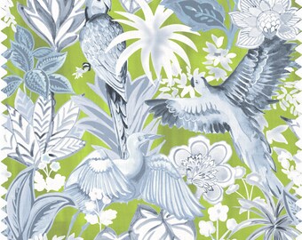 Tropical Bird Fabric, Jungle Fabric, Exotic Fabric, Velvet Fabric | Material, Organic | Recycled Fabric, Parrot Fabric