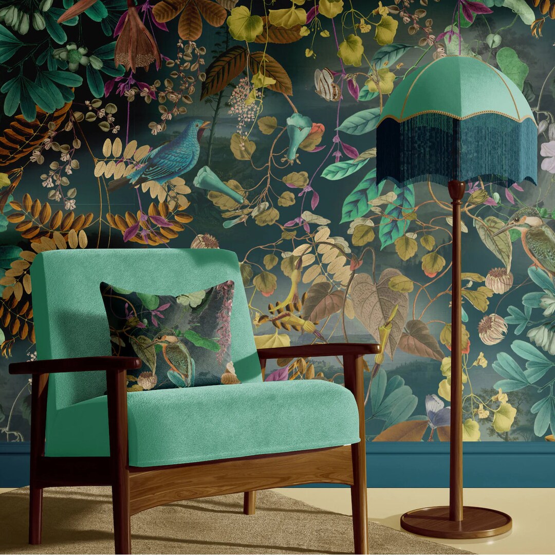 Kingfisher Kingdom Wallpaper, Peel & Stick and Traditional Wallpaper ...
