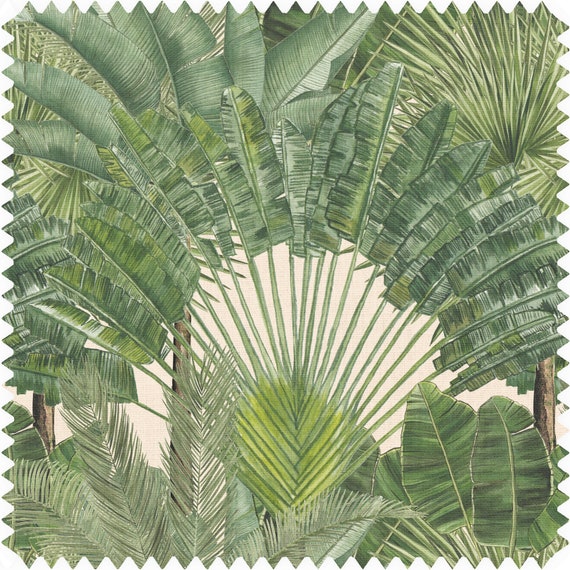 Fan Palm Fabric, Tropical Fabric, Palm Tree Fabric, Nature Fabric, Velvet Fabric, Waterproof Material, Organic Fabric, Eco Material