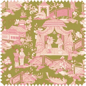 Chinoiserie Toile Fabric, Oriental Fabric, Chinese Fabric, Upholstery Fabric, Velvet Fabric | Material, Organic | Waterproof Canvas Fabric