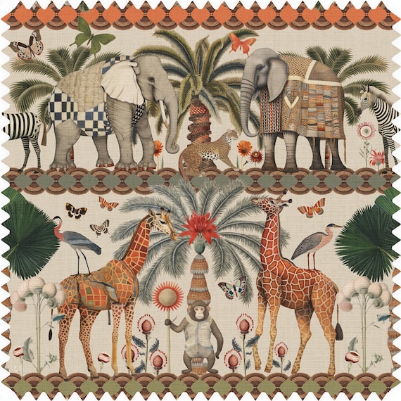 Fantasy Forest Fabric, Tropical Fabric, Elephant Fabric, Velvet Fabric | Material, Organic | Waterproof Fabric, Zebra Fabric, Unicorn Fabric