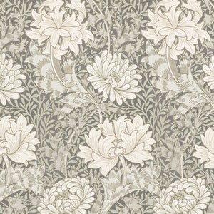 William Morris Chrysanthemum Toile Wallpaper, Peel & Stick and Traditional Wallpaper, Vintage Wallpaper, Art Nouveau Wallpaper, Removable image 4