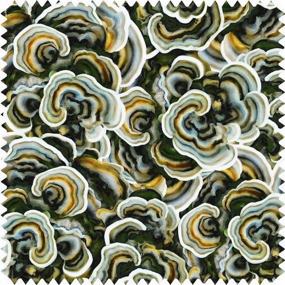 Magic Mushroom Fabric, Botanical Fabric, Nature Fabric, Velvet Fabric | Material, Organic | Waterproof Fabric, Funghi Fabric, Eco Fabric