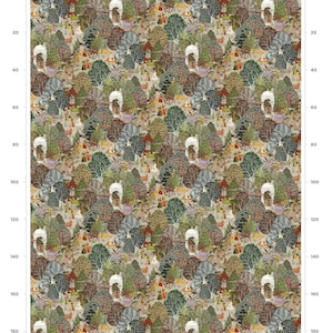 Indian Forest Fabric, Vintage Mughal Fabric, Trees Fabric, Designer Fabric, Peacock | Tiger Upholstery | Waterproof | Organic | Eco Fabric imagen 6